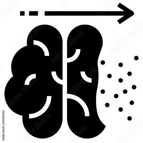 neurodegenerative glyph style icon
