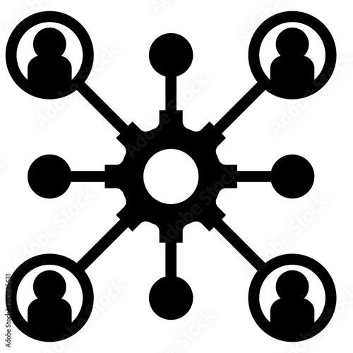 organization glyph style icon