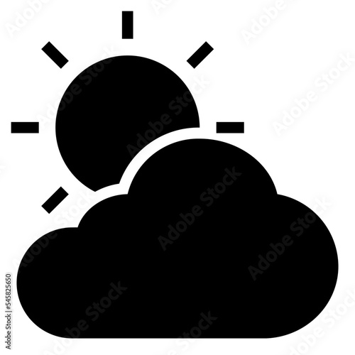 overcast glyph style icon