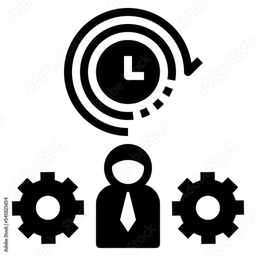 overtime glyph style icon