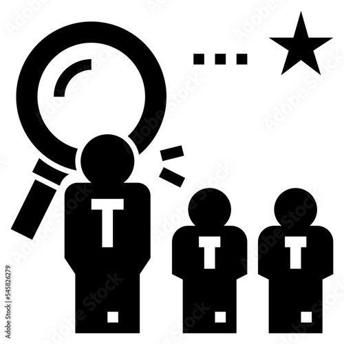 recruiter glyph style icon