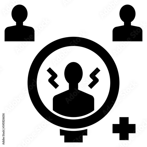screening glyph style icon