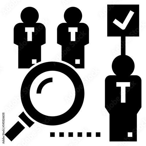 screening glyph style icon