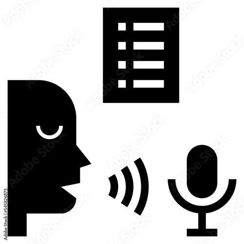 speech glyph style icon