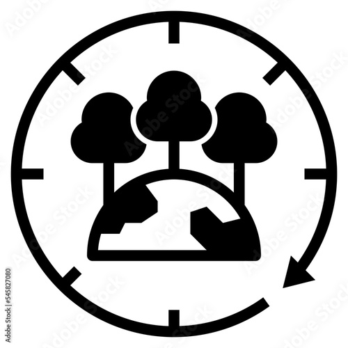sustainably glyph style icon