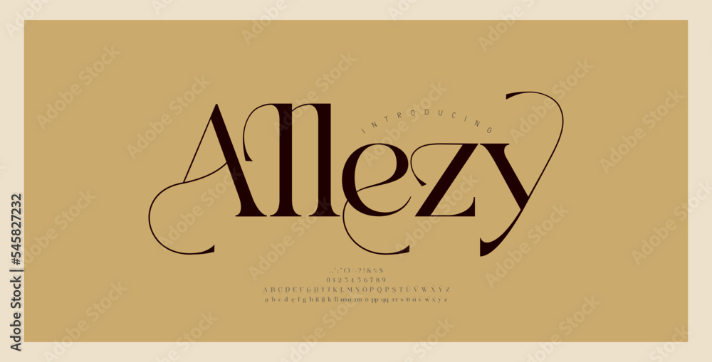 Luxury wedding alphabet letters font with tails. Typography elegant classic serif fonts and number decorative vintage retro concept for logos branding. vector illustration Luxury wedding alphabet letters font with tails. Typography elegant classic serif fonts and number decorative vintage retro concept for logos branding. vector illustration