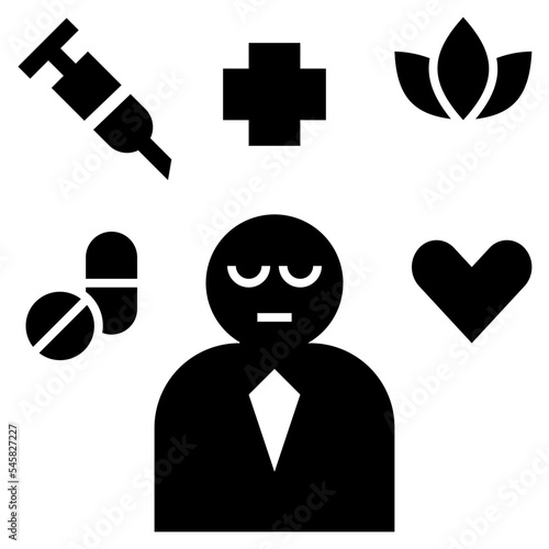 therapeutic glyph style icon