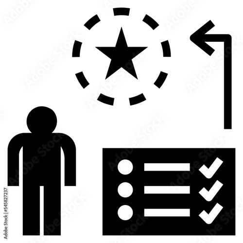 thoughtful glyph style icon