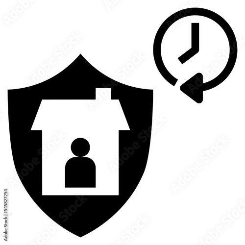 time glyph style icon