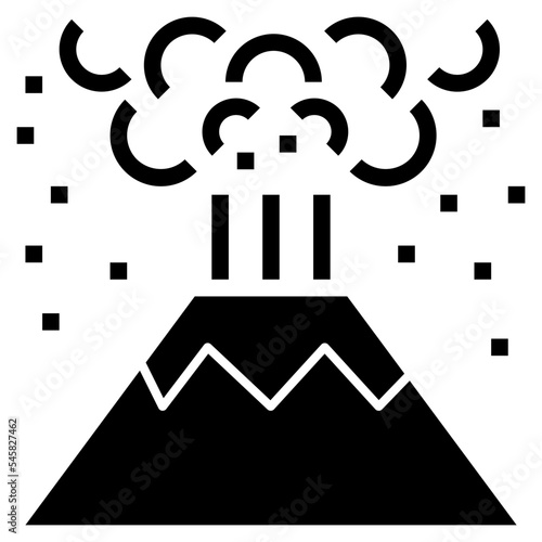 volcano glyph style icon