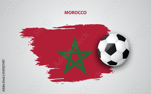 Creative brush flag Morocco