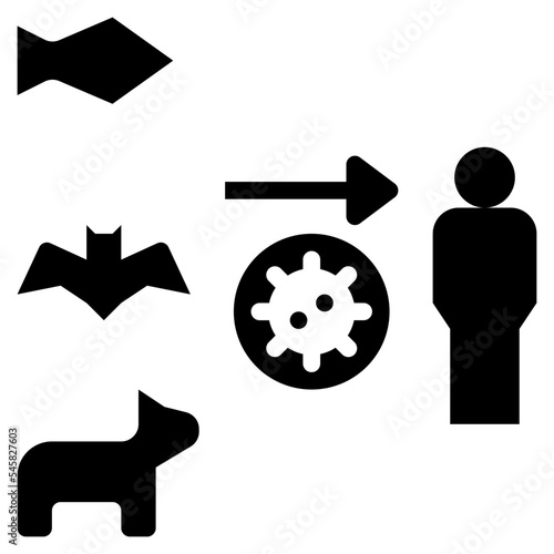 zoonosis glyph style icon
