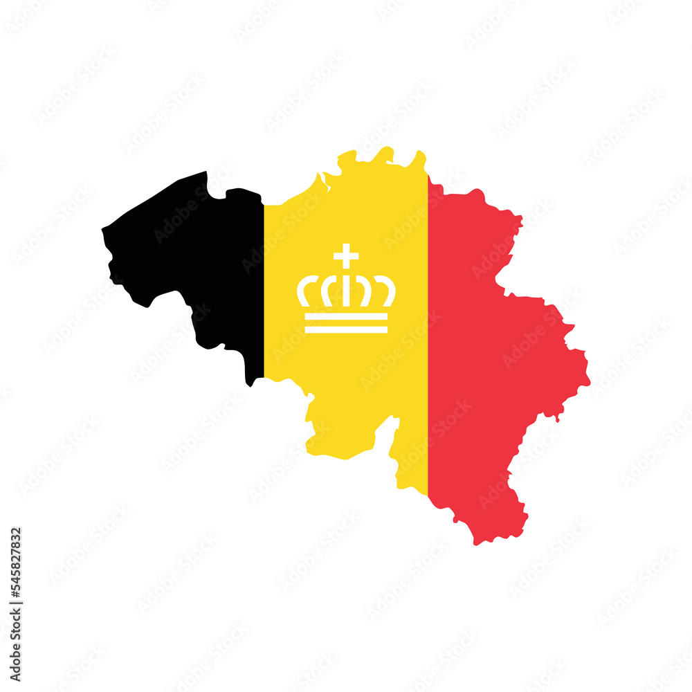 Fototapeta premium Belgium flag map