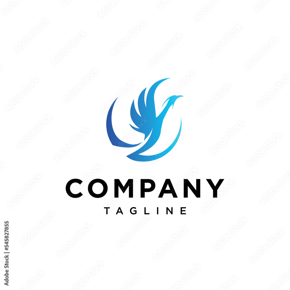 Blue Phoenix logo vector template Blue Phoenix logo vector template