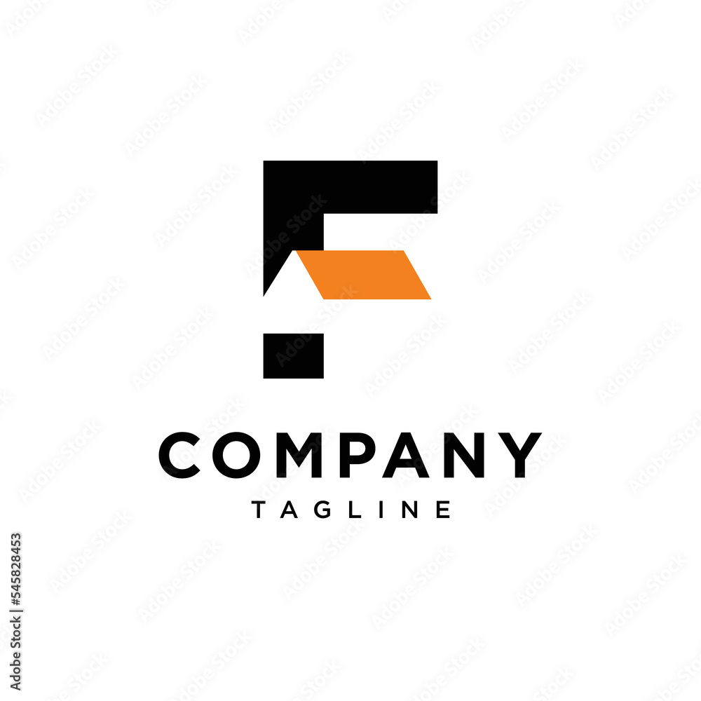 Letter F house logo vector template Letter F house logo vector template