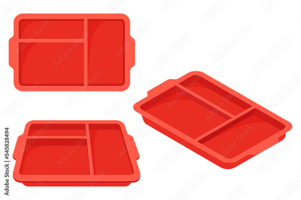 Plastic food trays.Trays for carrying food and serving in fast food