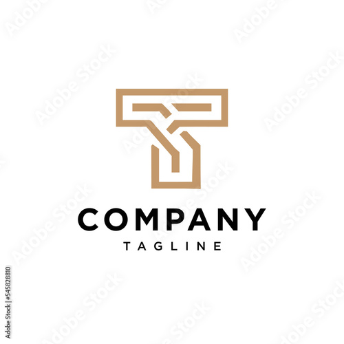 Letter T webbing logo vector