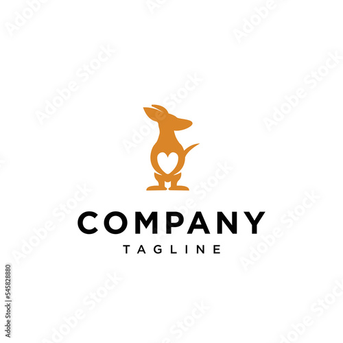 Love Kangaroo vector logo