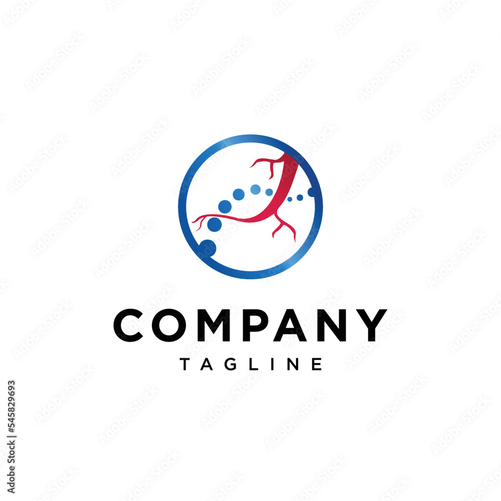 Vascular and pain logo vector template Vascular and pain logo vector template