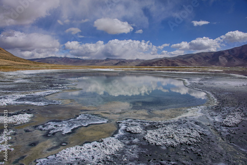 Stunning view along Tso Kar Lake, Ladakh, India