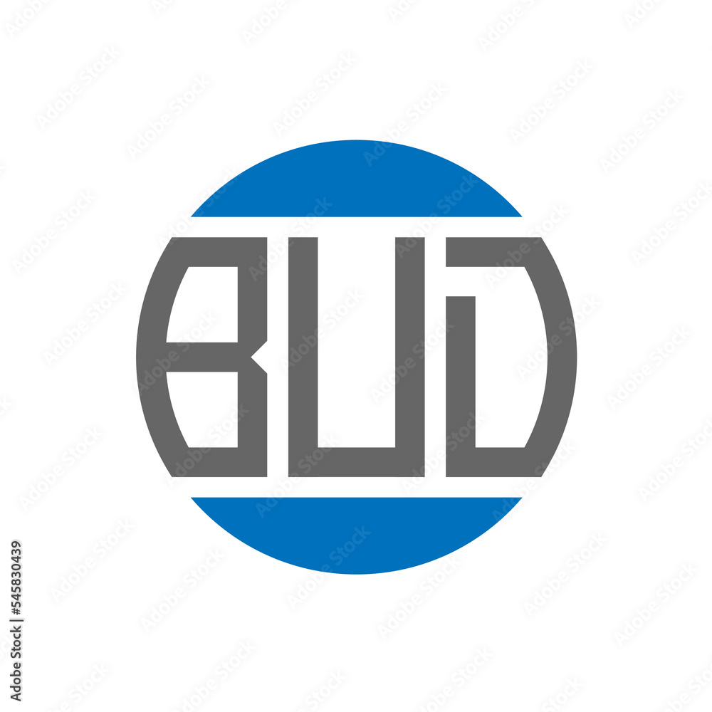BUD letter logo design on white background. BUD creative initials circle logo concept. BUD letter design. BUD letter logo design on white background. BUD creative initials circle logo concept. BUD letter design.