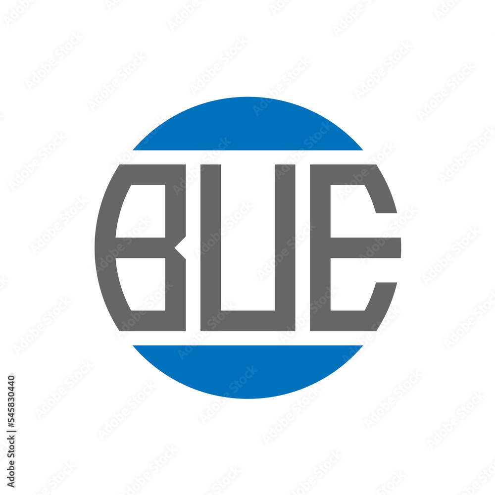 BUE letter logo design on white background. BUE creative initials circle logo concept. BUE letter design. BUE letter logo design on white background. BUE creative initials circle logo concept. BUE letter design.
