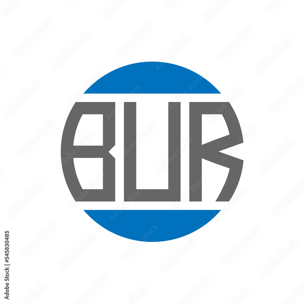 BUR letter logo design on white background. BUR creative initials circle logo concept. BUR letter design. BUR letter logo design on white background. BUR creative initials circle logo concept. BUR letter design.