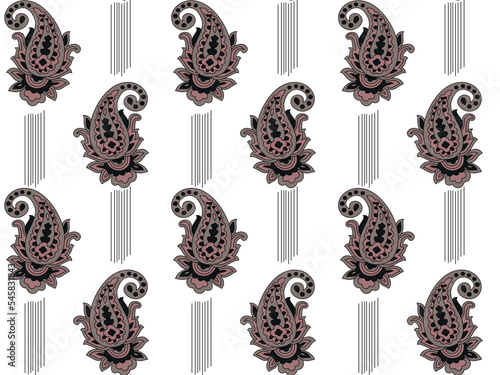 traditional Indian paisley pattern on   background