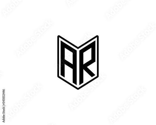 AR RA logo design vector template