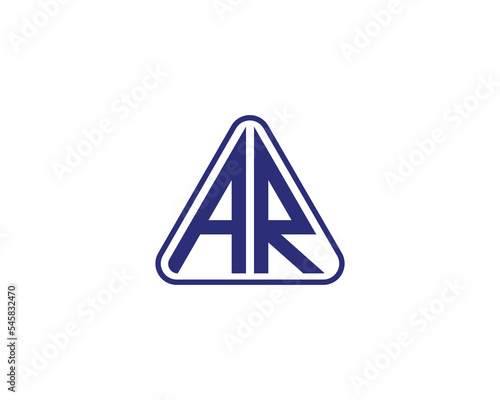 AR RA logo design vector template