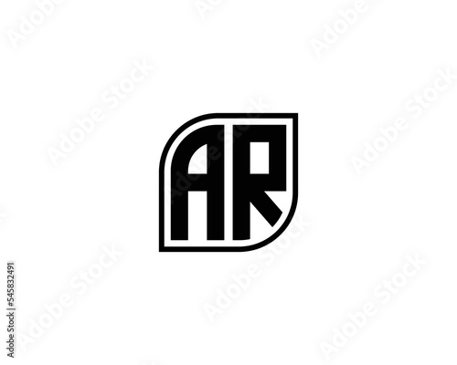 AR RA logo design vector template