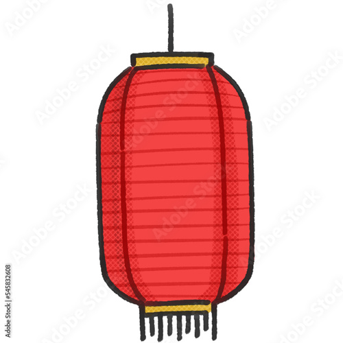 Chinese lantern cartoon illustration