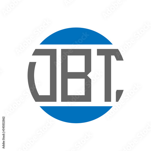 DBT letter logo design on white background. DBT creative initials circle logo concept. DBT letter design. photo