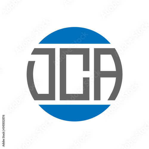 DCA letter logo design on white background. DCA creative initials circle logo concept. DCA letter design.