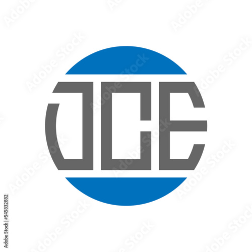 DCE letter logo design on white background. DCE creative initials circle logo concept. DCE letter design. photo