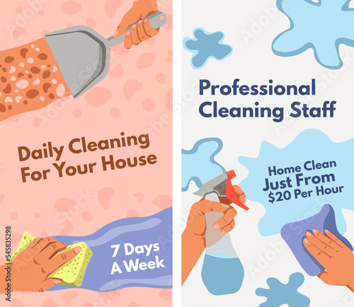 Daily cleaning for your house, staff with sale