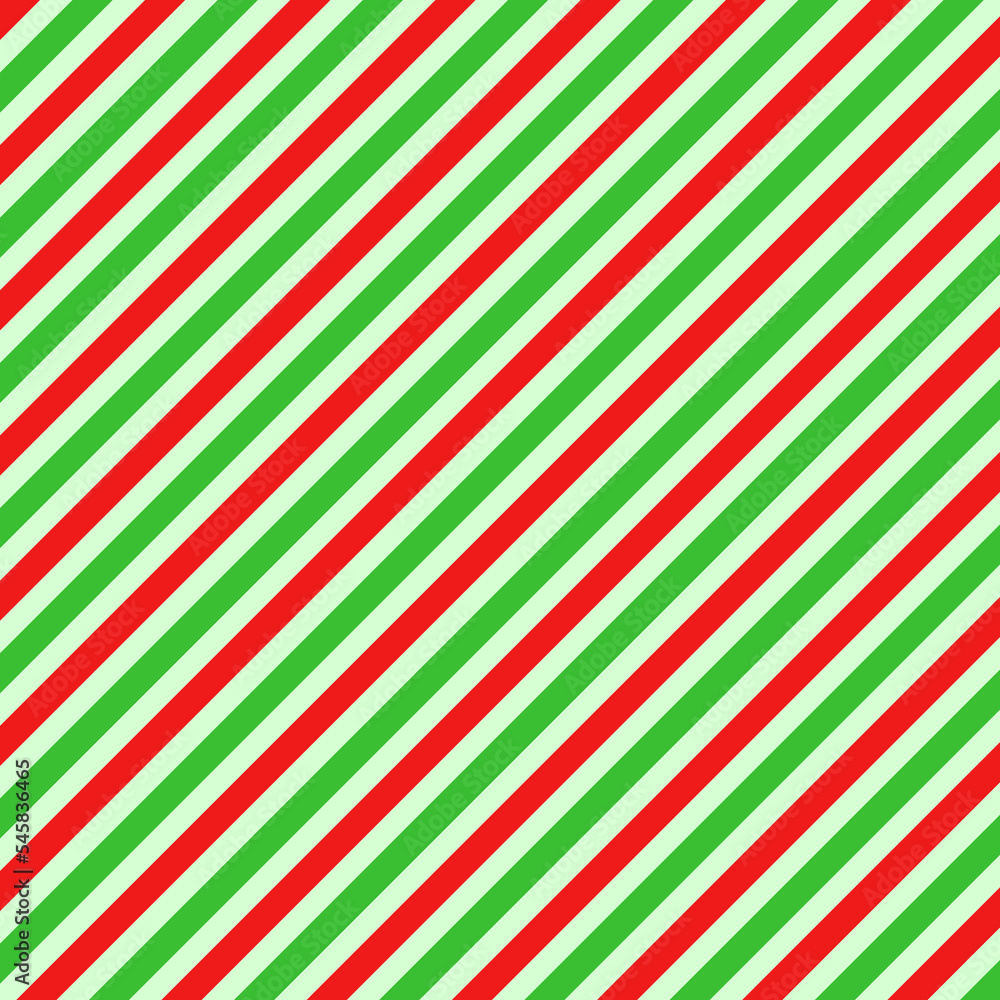 Obraz premium Christmas red and green striped line pattern 
