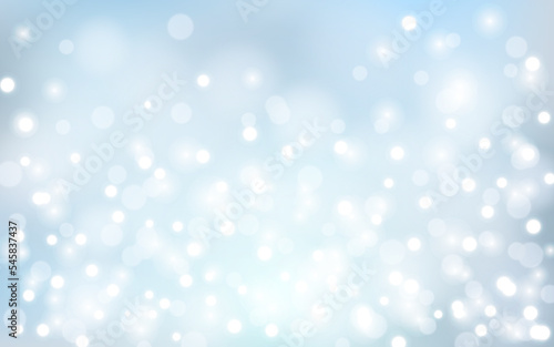 Winter and snow bokeh soft light abstract background, Vector eps 10 illustration bokeh particles, Background decoration