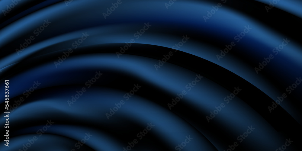 Fototapeta premium Dark blue background abstract wavy elements for presentation background design.