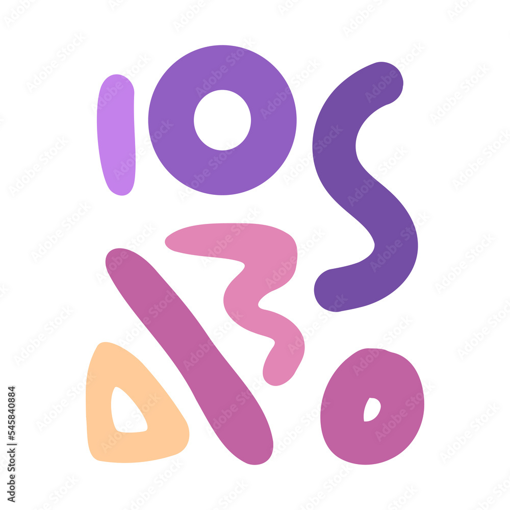 Abstract trendy shape in naive style for design element Abstract trendy shape in naive style for design element