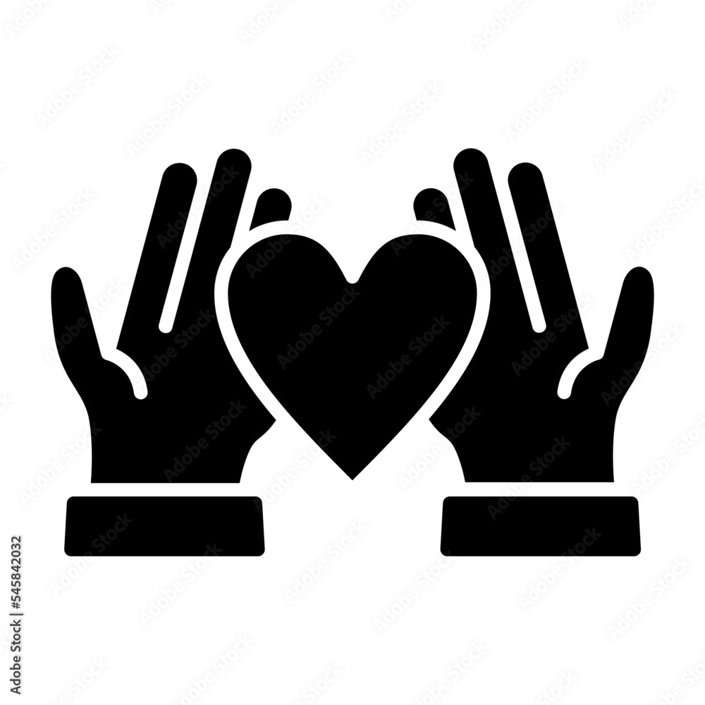 Obraz premium Give Love Glyph Icon