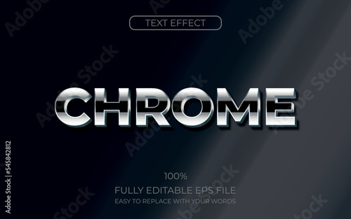3D text effect chrome style