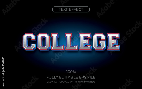 3D text effect style