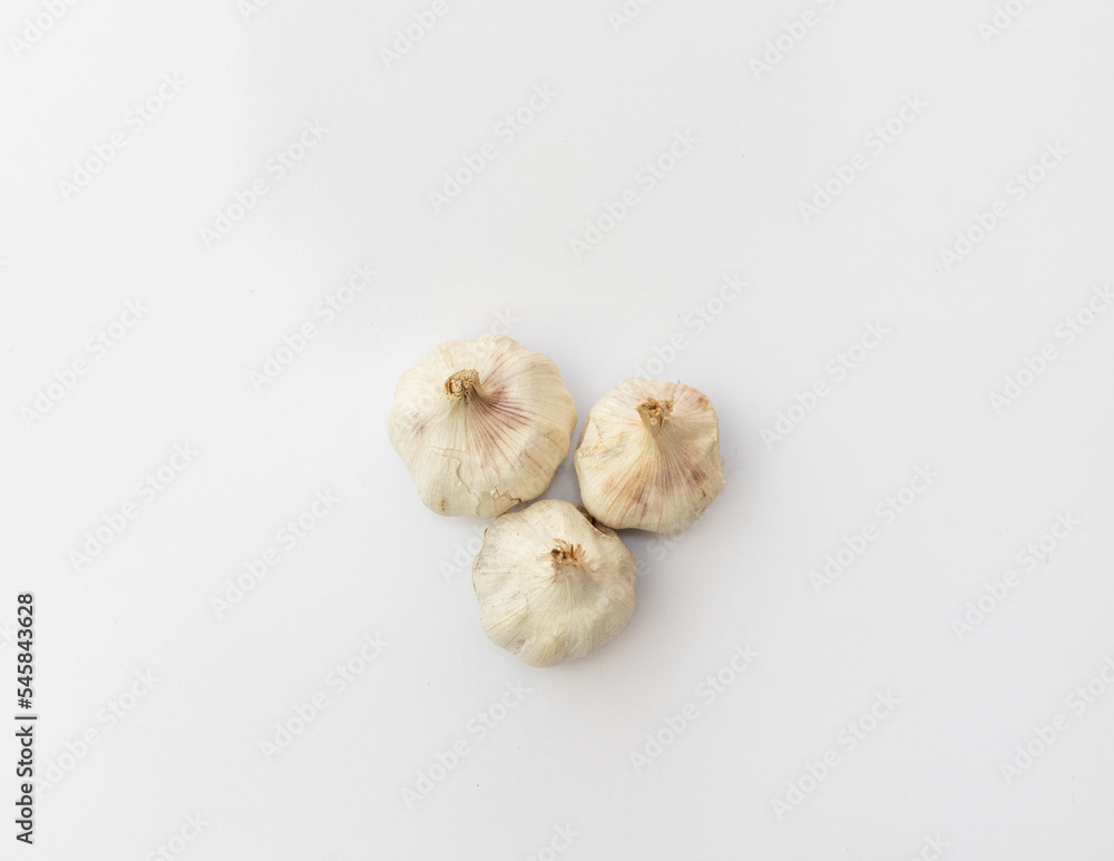 Garlic bulbs Isolated on a white background Garlic bulbs Isolated on a white background