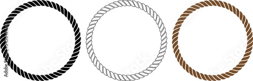 Circle Rope vector black , line , chocolate