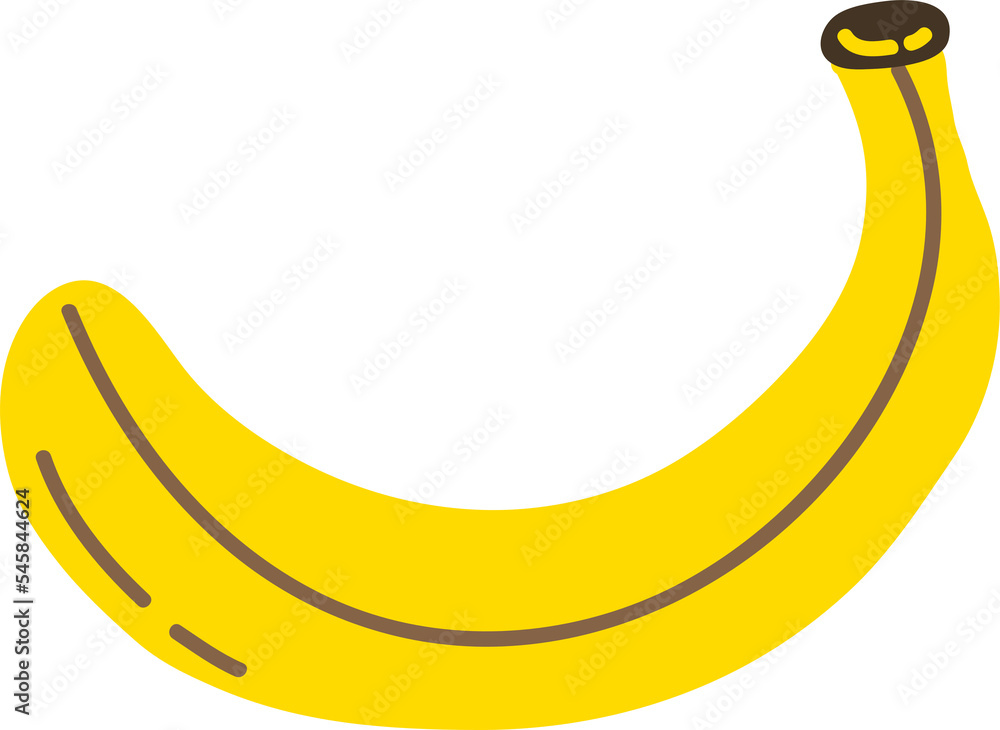 Hand drawn style fruit banana