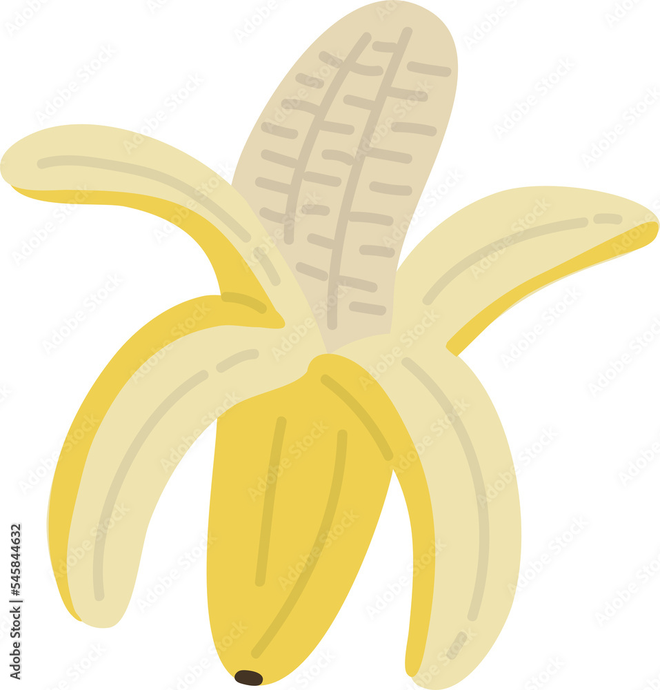 Hand drawn style fruit banana Hand drawn style fruit banana