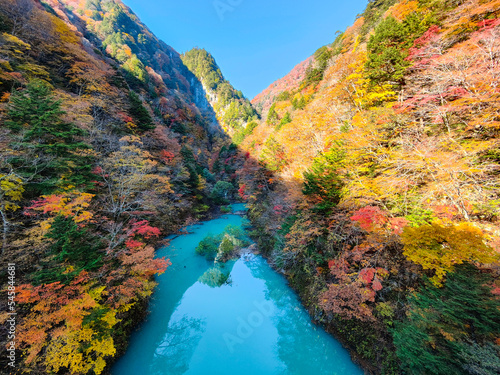 秋の高瀬渓谷