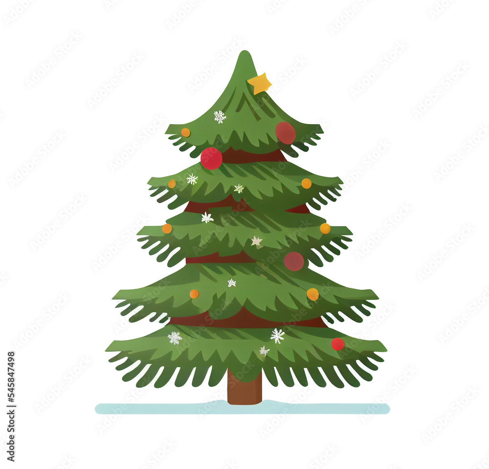 Christmas tree png with snow candy cane gift,holiday winter decoration element.