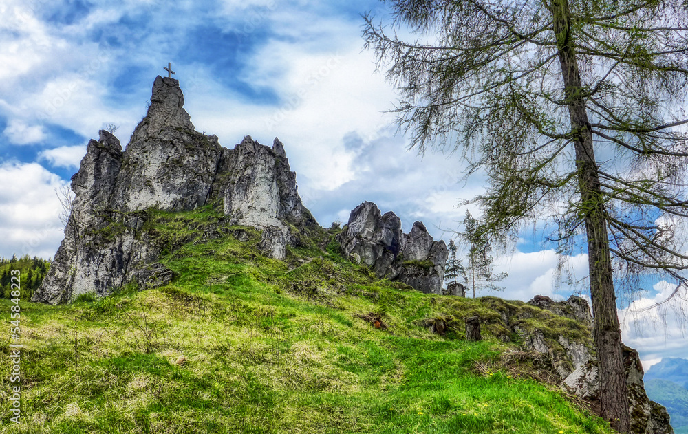 Rock formation in village Komjatna - Slovakia